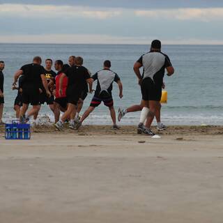 Entraînement à la Plage : Clôture préparation physique 2013/2014