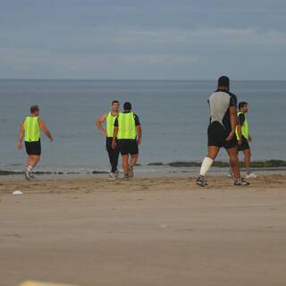 Entraînement à la Plage : Clôture préparation physique 2013/2014