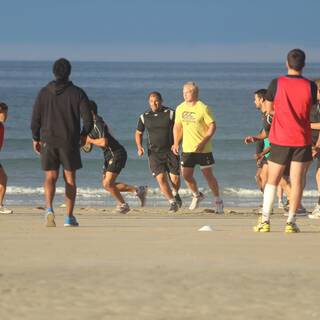 Entraînement à la Plage : Clôture préparation physique 2013/2014