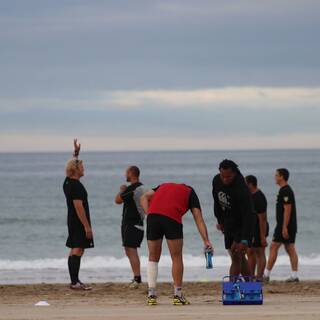 Entraînement à la Plage : Clôture préparation physique 2013/2014