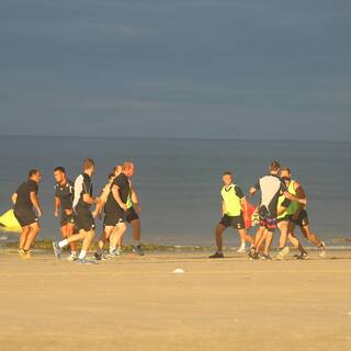 Entraînement à la Plage : Clôture préparation physique 2013/2014