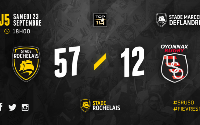 J5 - Stade Rochelais 57 / 12 Oyonnax