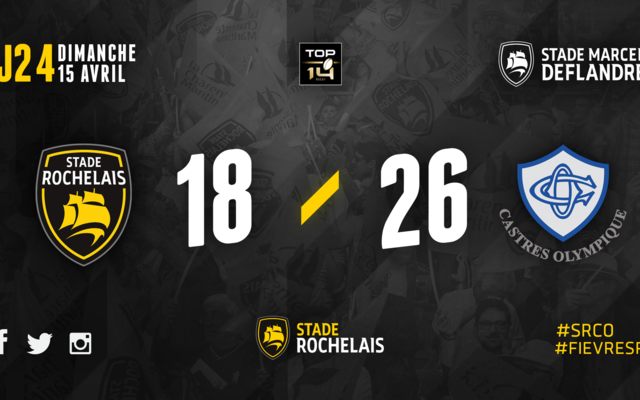 J24 - Stade Rochelais 18 / 26 Castres