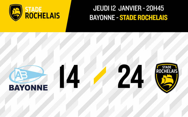 Victoire 24-14 à Bayonne