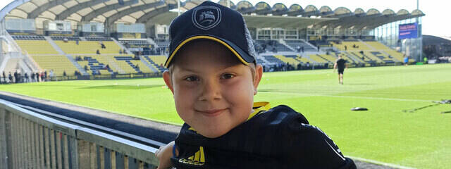 Un jeune supporter du Club en attente d'une greffe