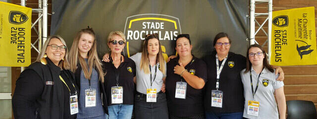 L'équipe maquillage du Stade Rochelais ! 